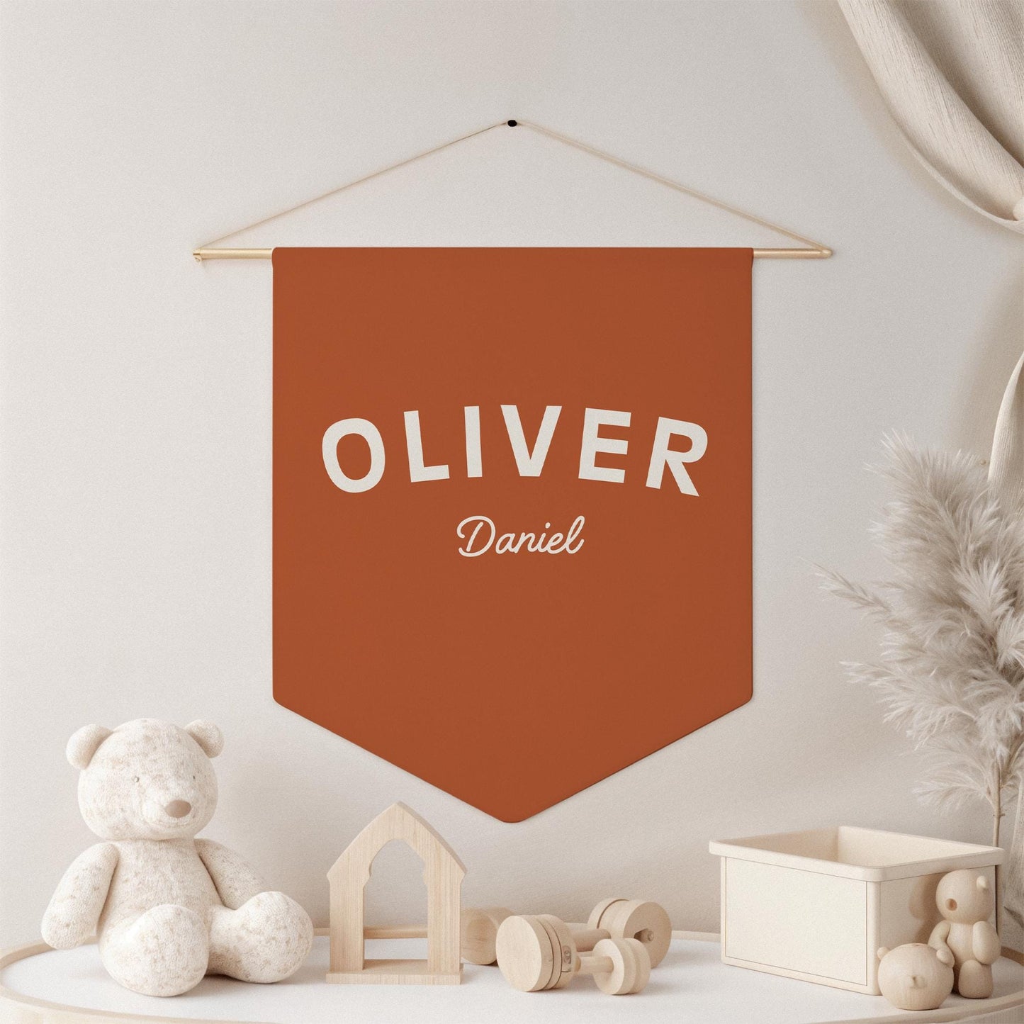 Custom Name Pennant Custom Pennant Personalized Name Wall Banner Kids Nursery Decor Baby Room Decor Boyhood Pennant Custom Name Flag