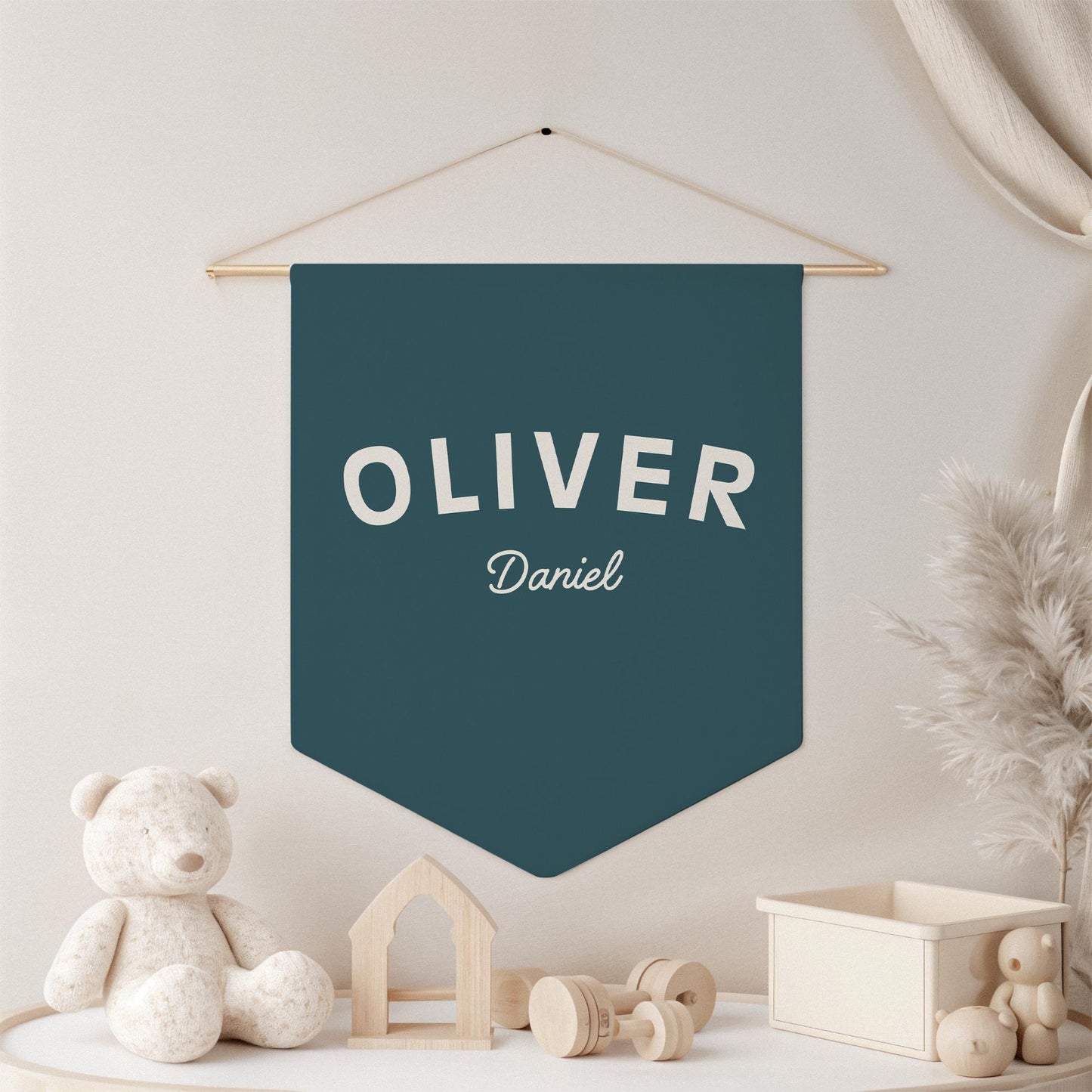 Custom Name Pennant Custom Pennant Personalized Name Wall Banner Kids Nursery Decor Baby Room Decor Boyhood Pennant Custom Name Flag