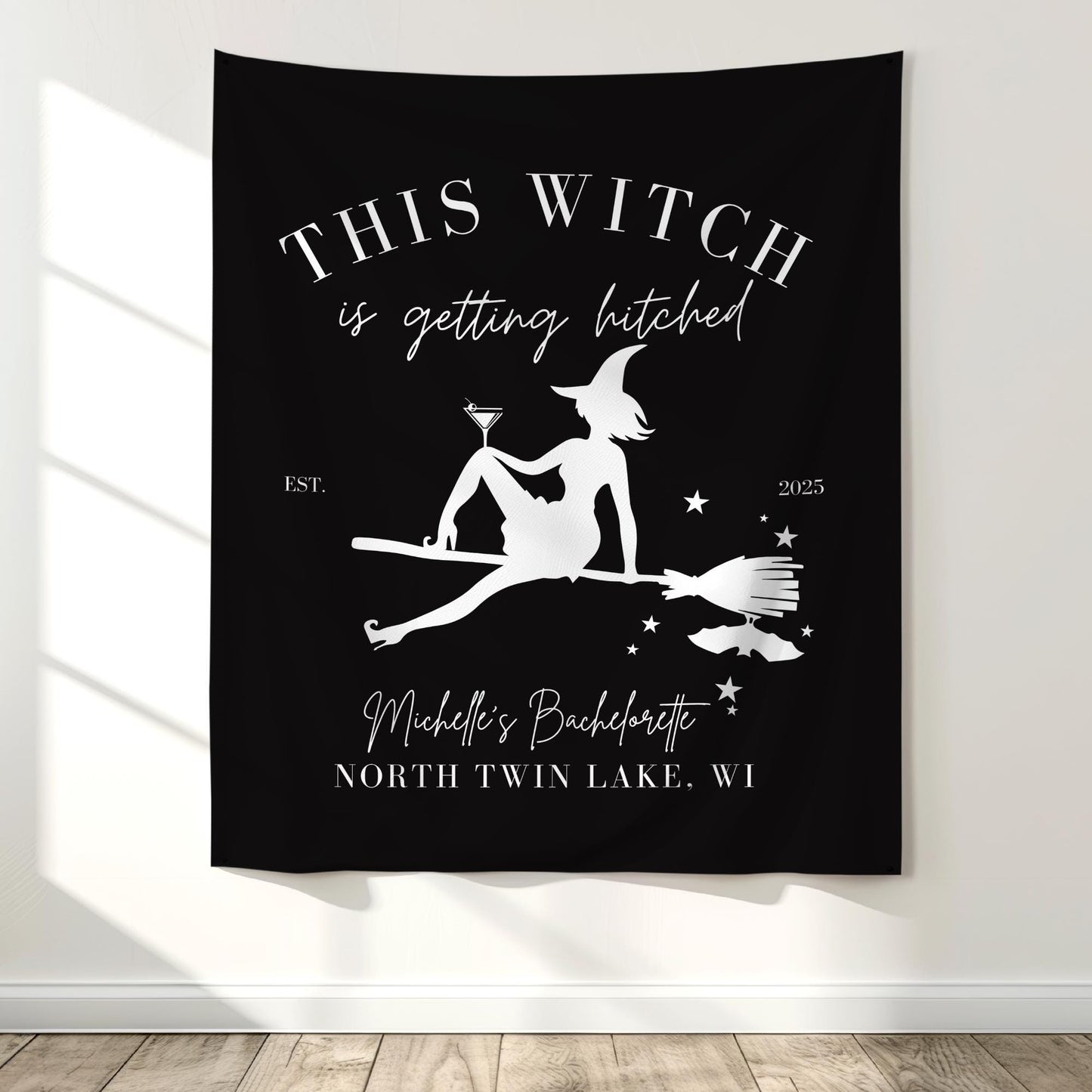 This Witch is Getting Hitched Bachelorette Banner, Halloween Party Decor, Bridal Shower Decorations