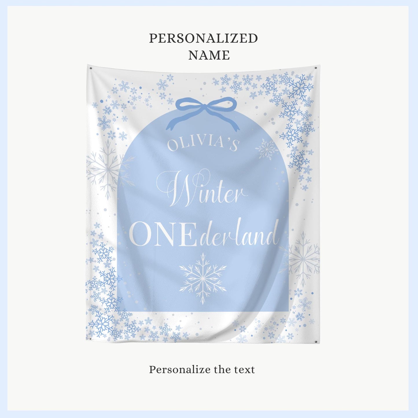 Winter Onederland Birthday Banner Winter Wonderland 1st Birthday Decor Snowflake First Birthday Welcome Sign, Christmas Birthday Tapestry