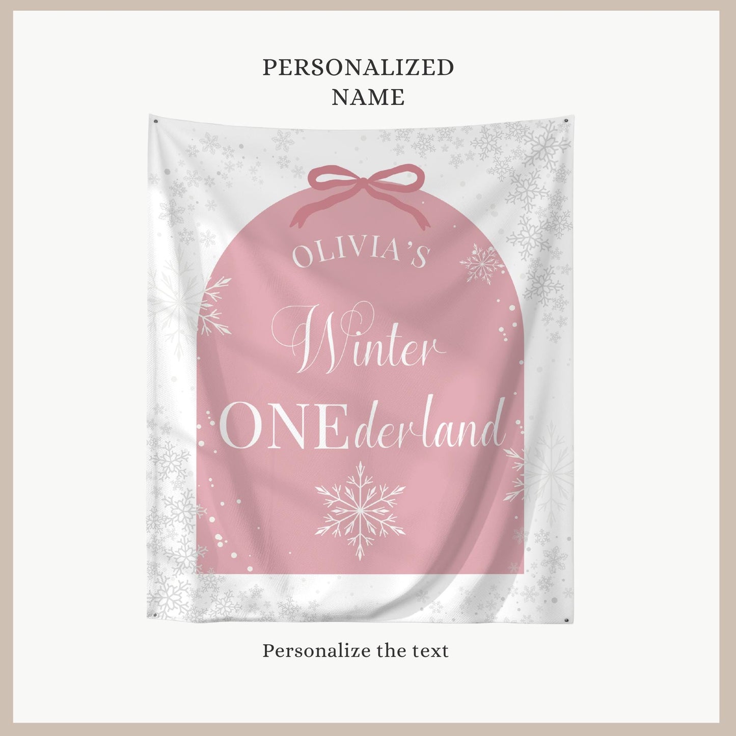 Winter Onederland Birthday Banner Winter Wonderland 1st Birthday Decor Snowflake First Birthday Welcome Sign Christmas Birthday Tapestry
