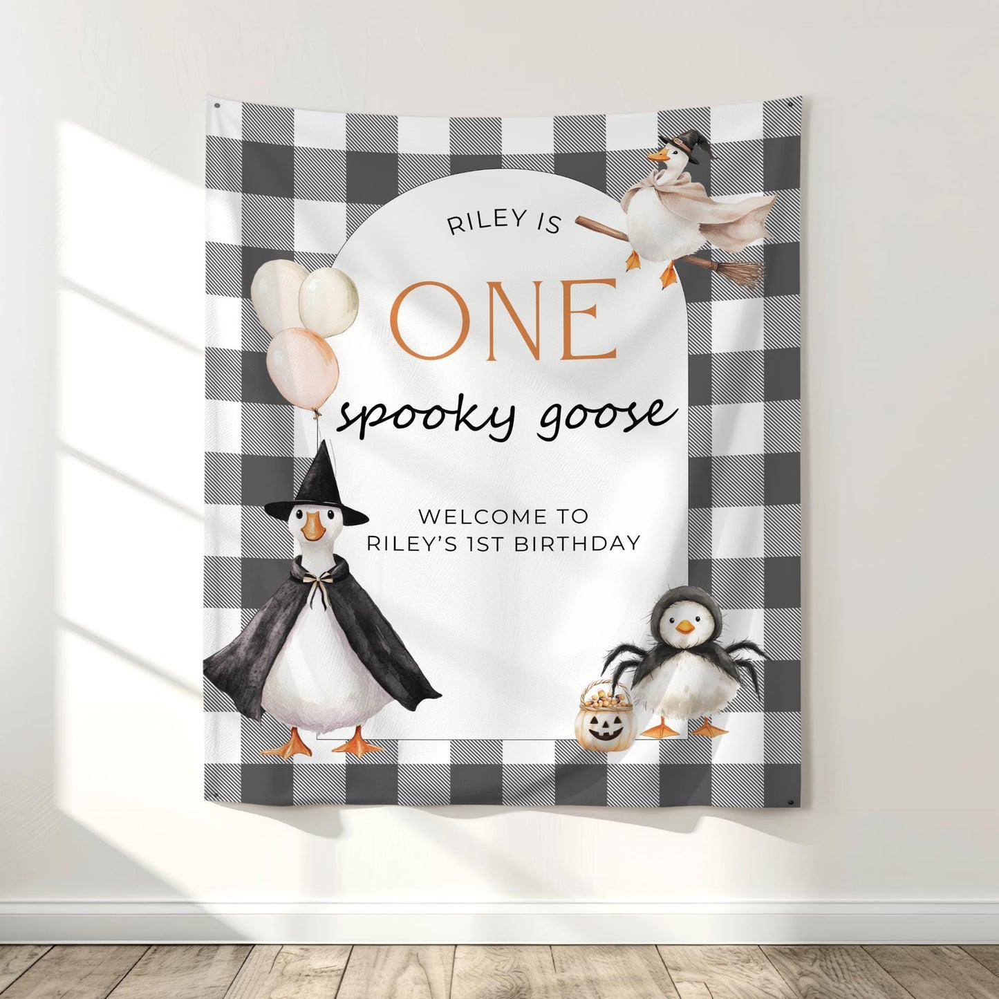 one silly goose, spooky one invite, 1st birthday spooky, 1st birthday boy, spooky one birthday, 1st birthday banner, halloween boy invite, spooktacular party, welcome sign, first boo day, halloween birthday, halloween party, one spooky goose