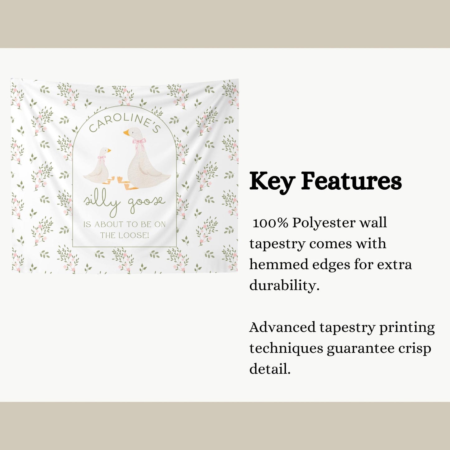Silly Goose Baby Shower Banner, Adorable Goose Theme Decor, Baby Shower Sign, Cute Party Backdrop
