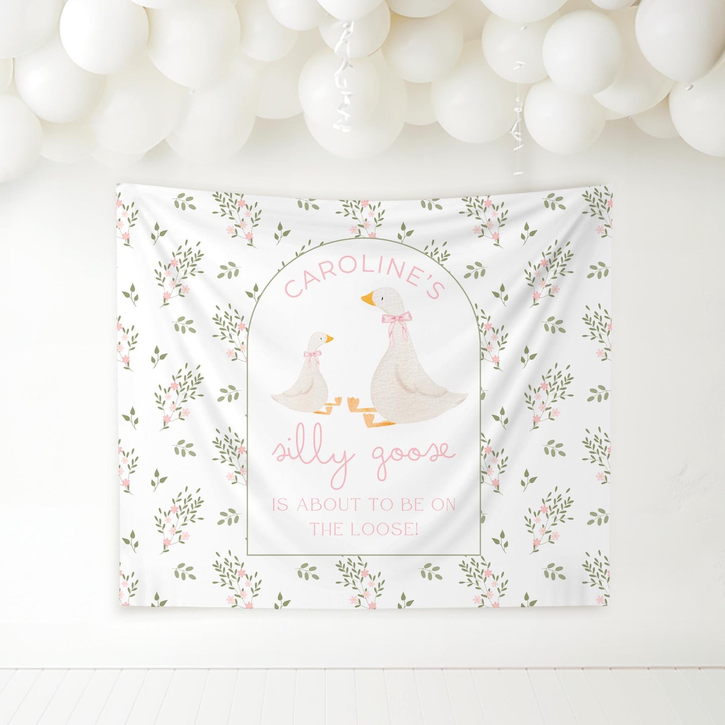 Silly Goose Baby Shower Banner, Creative Goose Decorations, Baby Shower Backdrop, Joyful Party Sign
