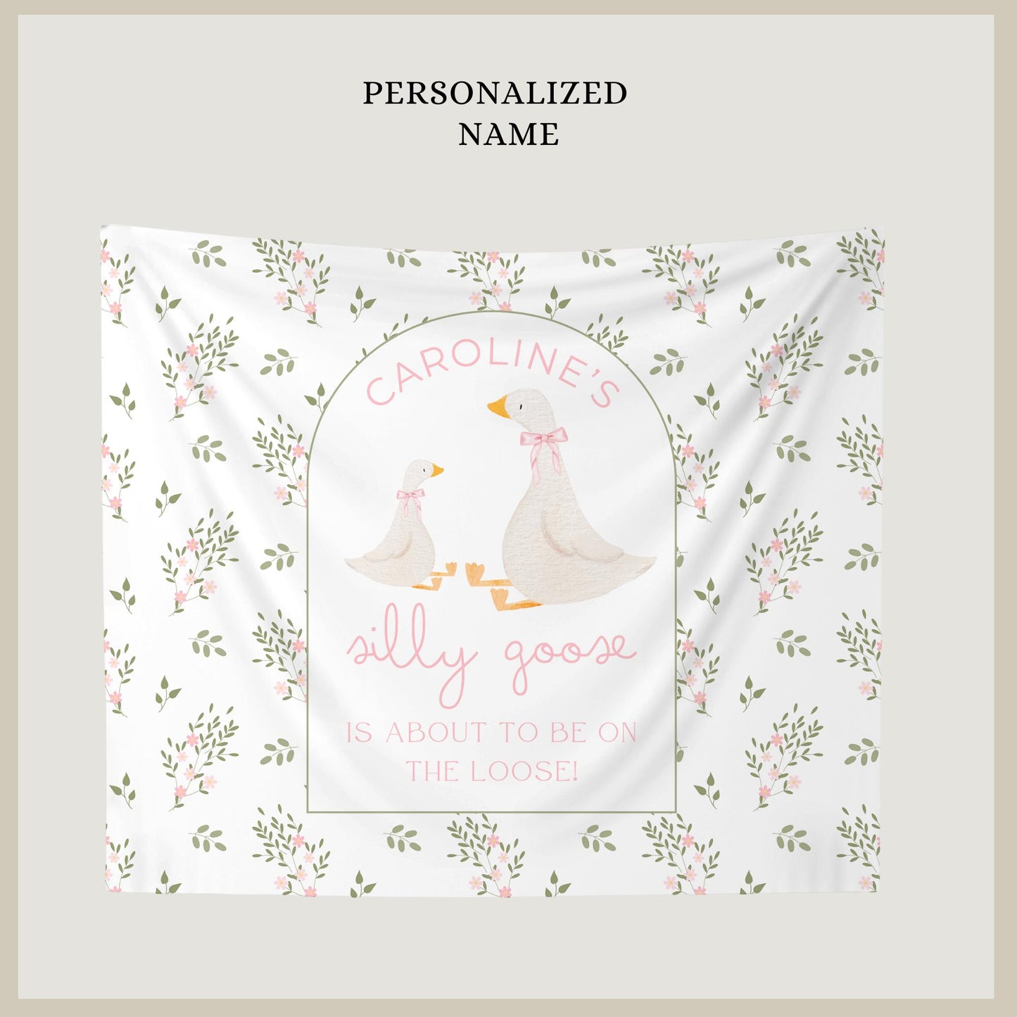 Silly Goose Baby Shower Banner, Unique Goose Party Decor, Baby Shower Backdrop, Playful Theme Sign