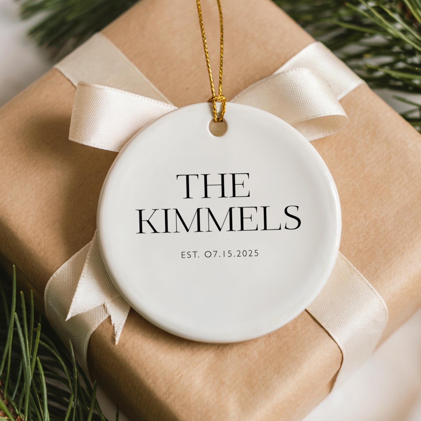 Custom Engaged Ornament First Christmas Married Bauble Newlywed Christmas Decoration Personalized Ornament for Wedding Couples Ornament