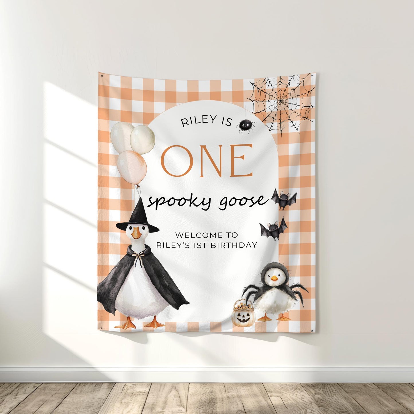 Our Little Pumpkin is Turning One Banner, 1st Birthday Autumn Decor, Personalized Birthday Party Backdrop