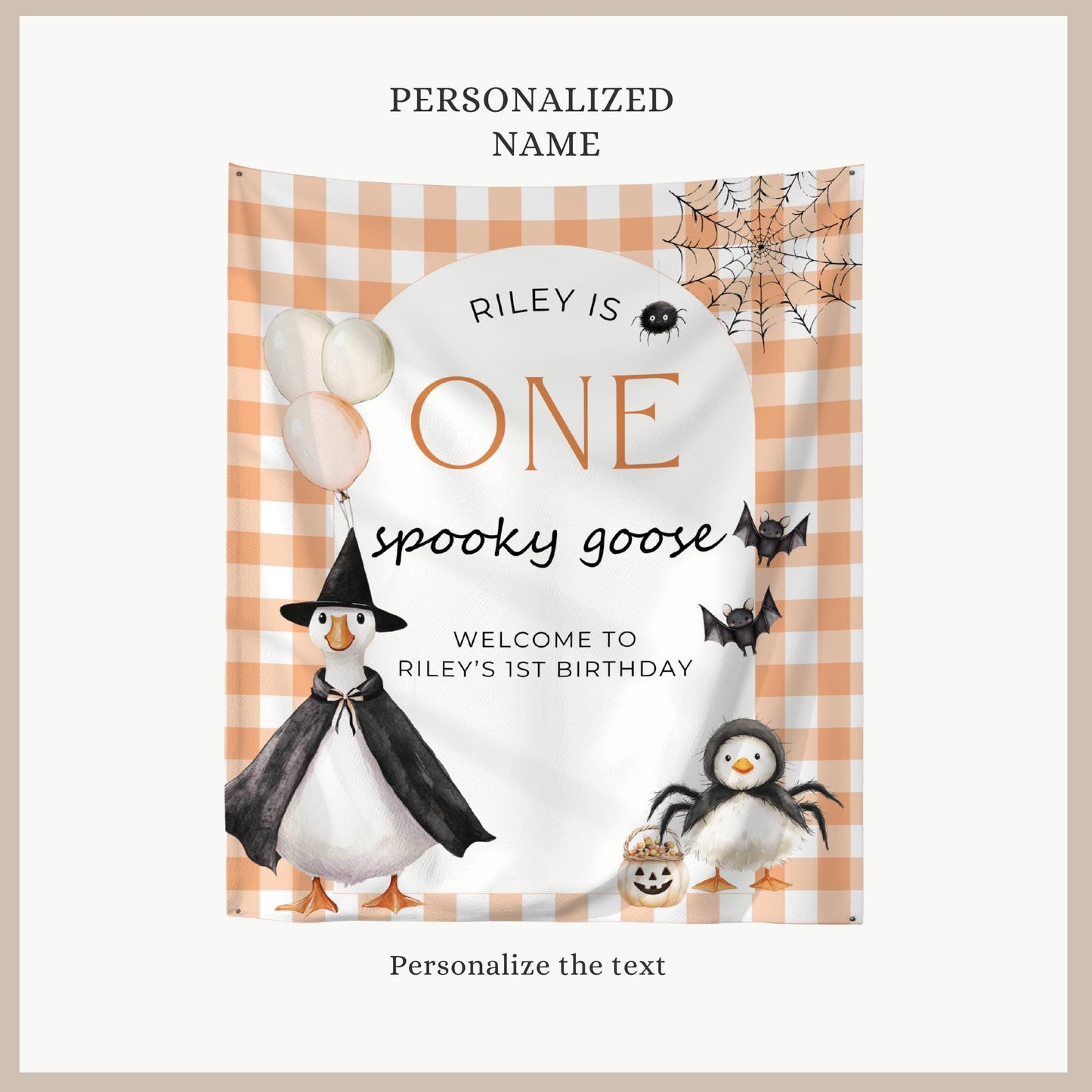 Our Little Pumpkin is Turning One Banner, Custom Fall Birthday Decorations, 1st Birthday Party Backdrop
