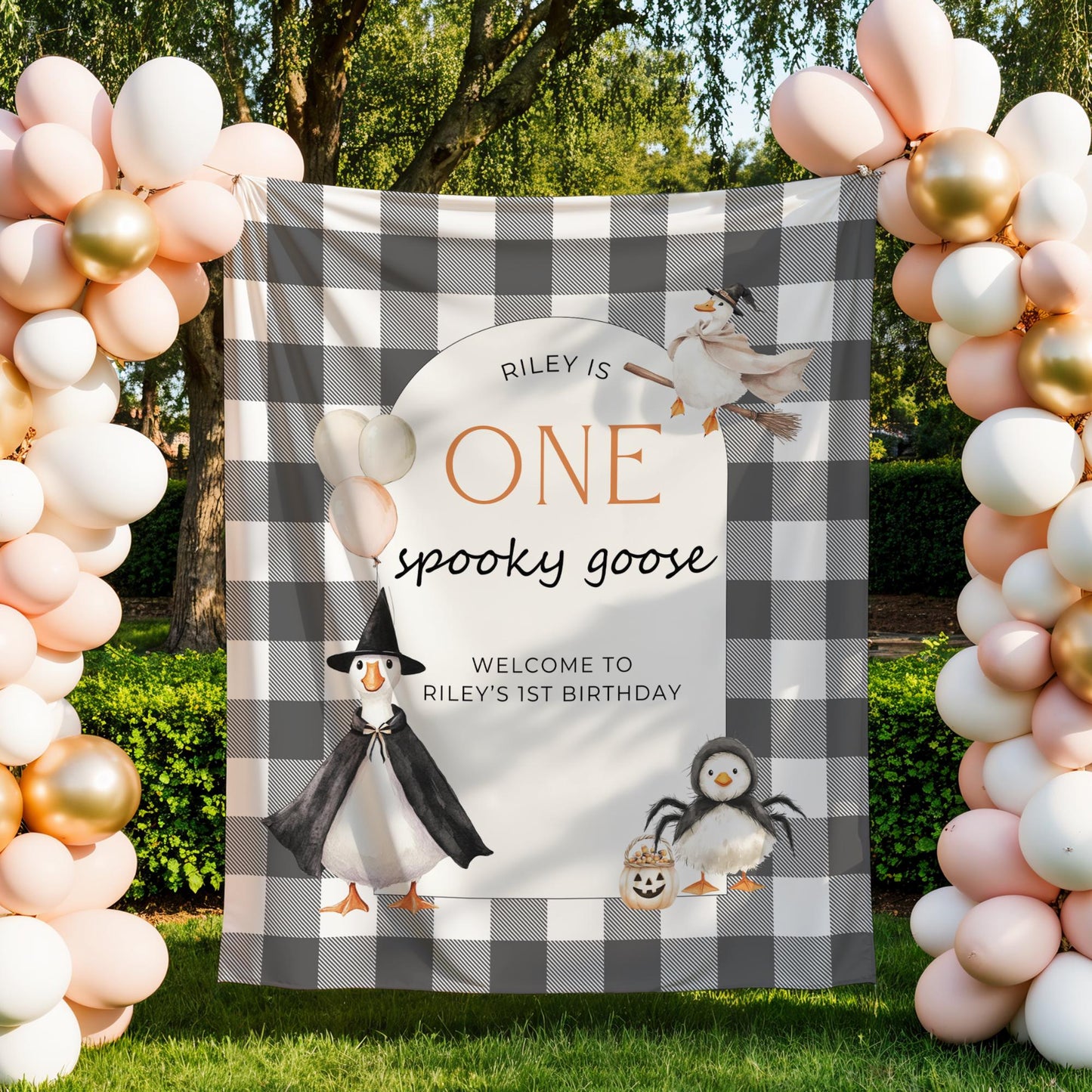 one silly goose, spooky one invite, 1st birthday spooky, 1st birthday boy, spooky one birthday, 1st birthday banner, halloween boy invite, spooktacular party, welcome sign, first boo day, halloween birthday, halloween party, one spooky goose