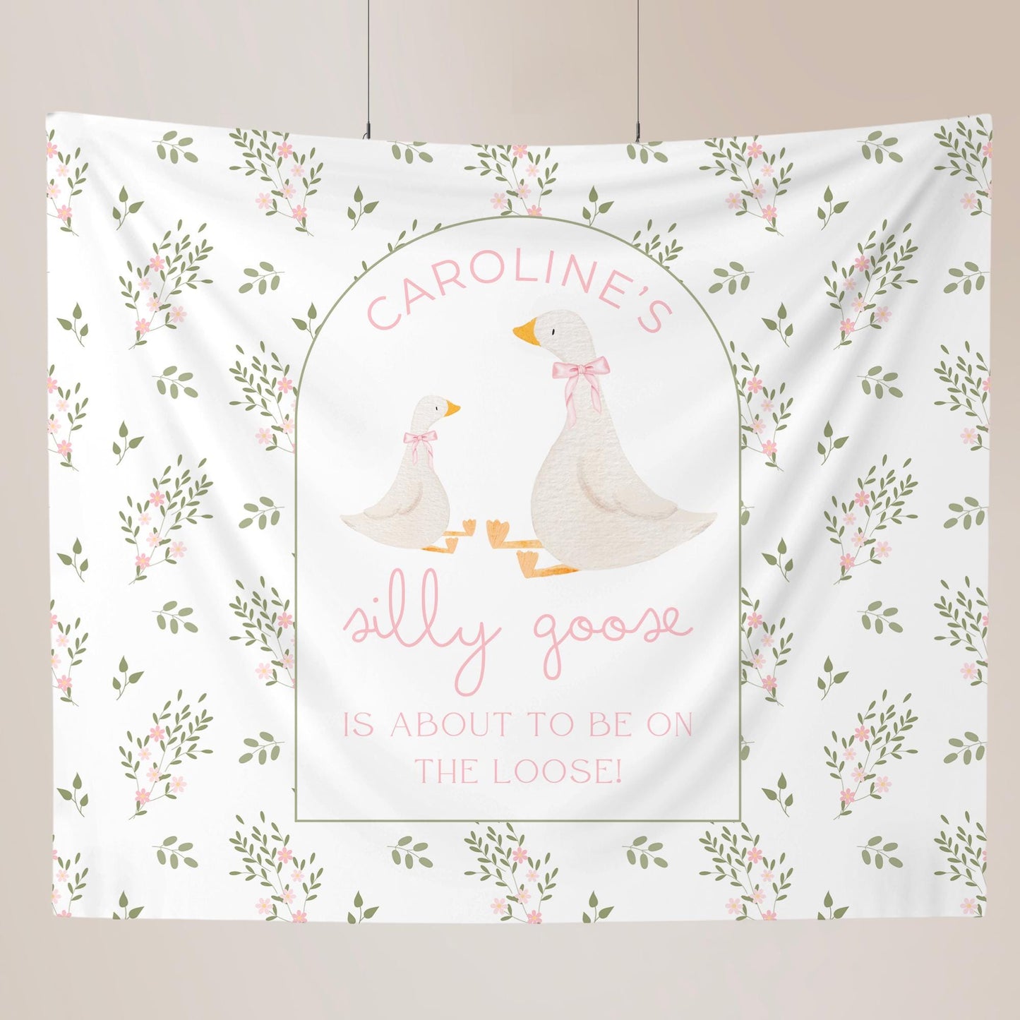 Silly Goose Baby Shower Banner, Sweet Goose Decorations, Baby Shower Backdrop, Cheerful Party Sign