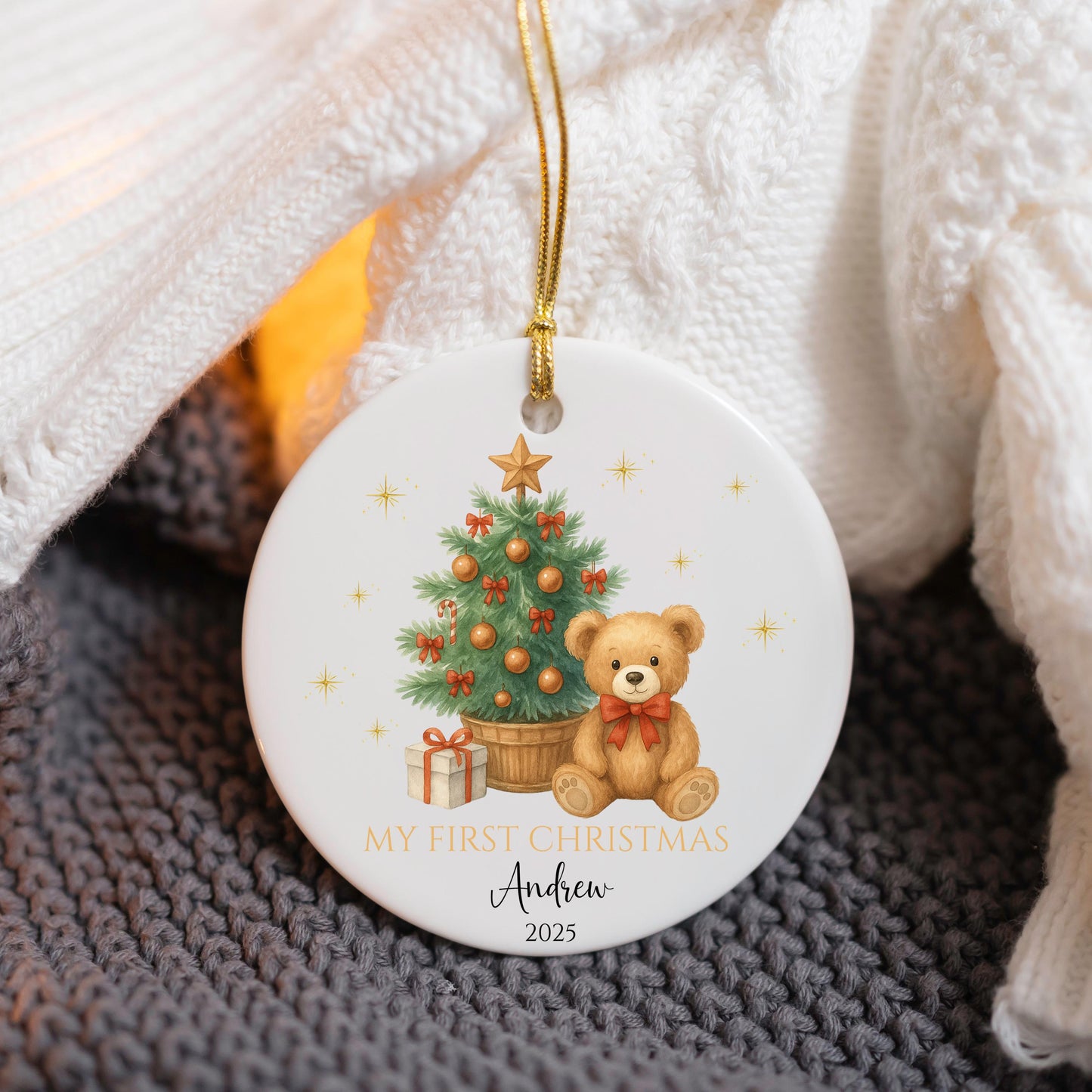 Babys First Christmas Ornament, Personalized Newborn Gift, Unique Baby Keepsake, Holiday Decoration, Baby Gift