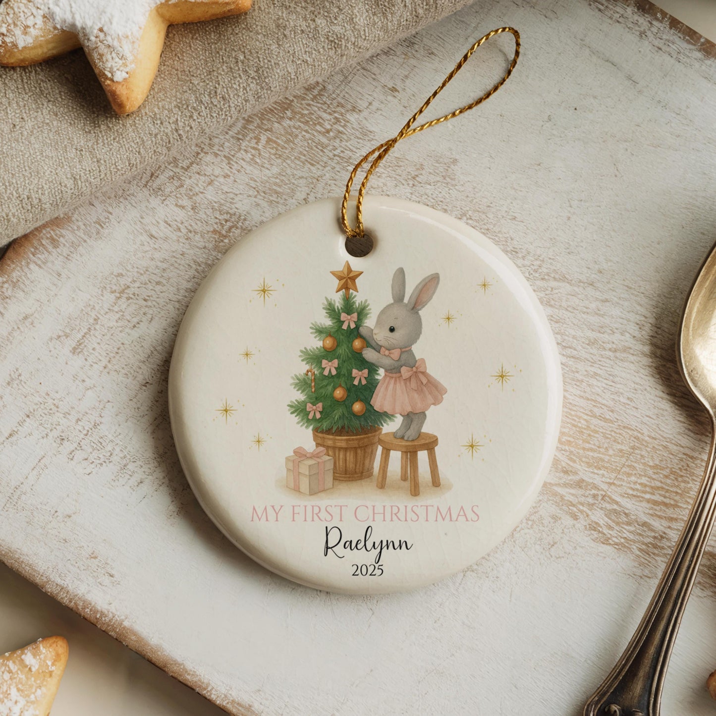 Baby Girl First Christmas Ornament Personalized Baby Christmas Ornament Baby's First Christmas Custom Baby Ornament Christmas Keepsake