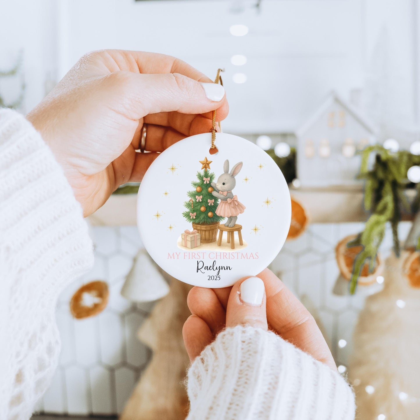 Baby Girl First Christmas Ornament Personalized Baby Christmas Ornament Baby's First Christmas Custom Baby Ornament Christmas Keepsake