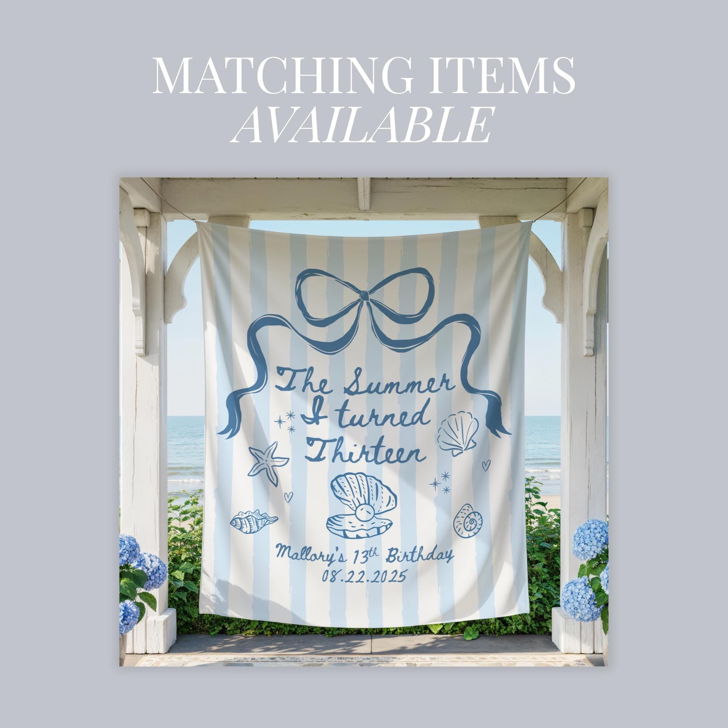 The Summer I turned 13 Birthday Invitation Any Age Custom Party Invite Beach Birthday Template Teen Girl Party Supplies Pre teen Party