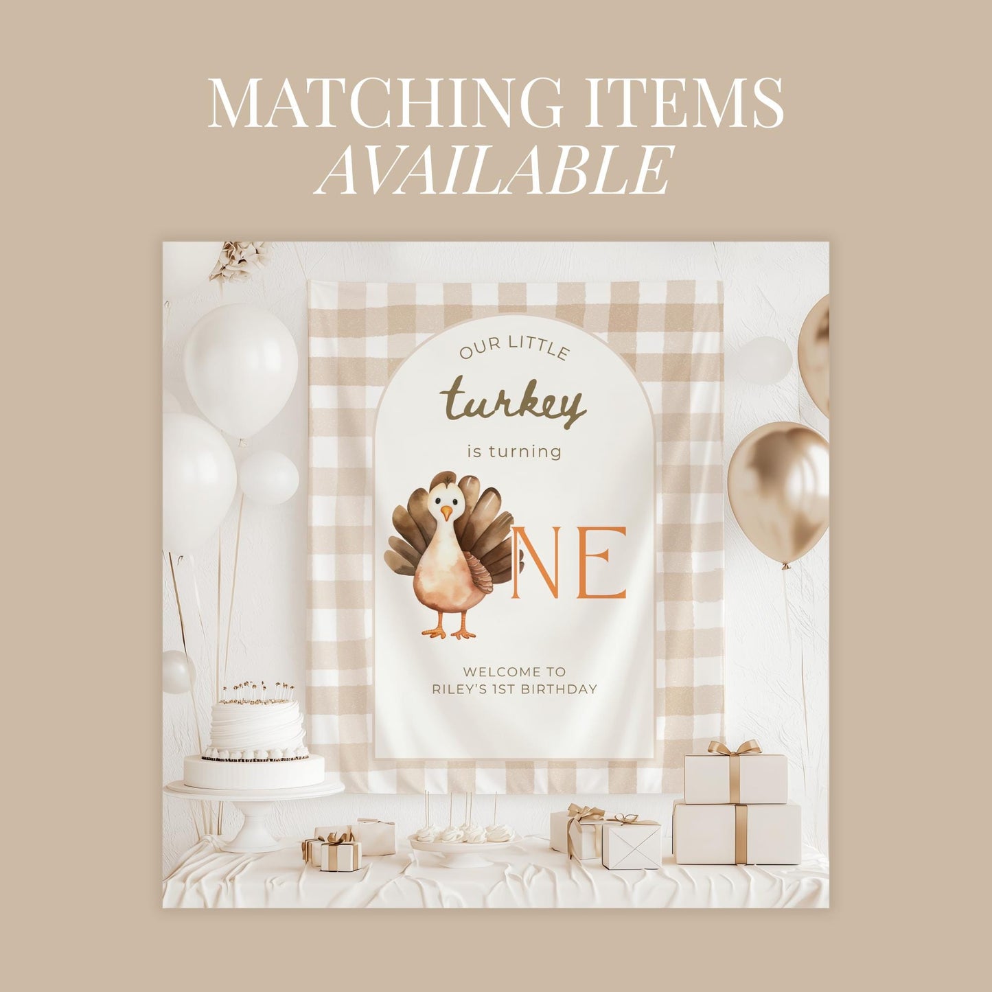 Our Little Turkey Is Turning One Birthday Invitation Thanksgiving theme Birthday invite Turkey 1st Birthday Fall First Birthday Evite