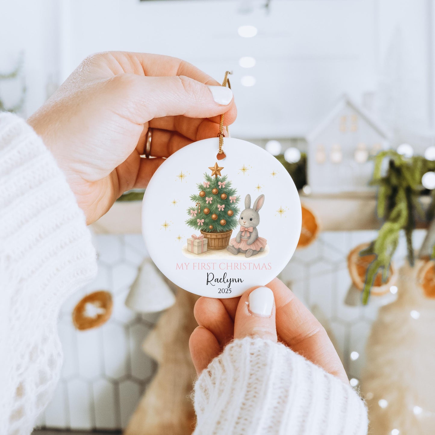 Babys First Christmas Ornament, Unique Personalized Baby Keepsake, Newborn Gift, Holiday Decoration, Baby Gift