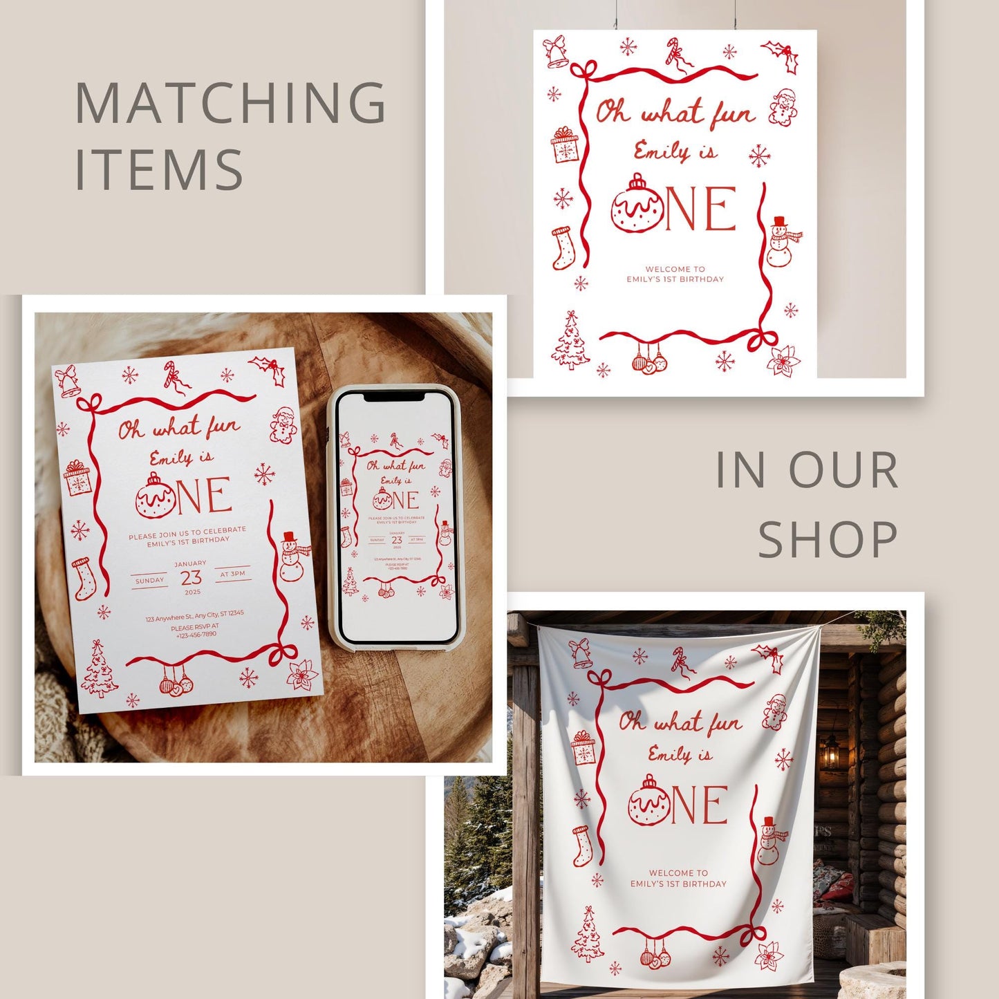 Whimsical Christmas Birthday Thank You Tag Editable Holiday Favor Tag Oh What Fun to be One Instant Download Winter Birthday Party Gift Tag