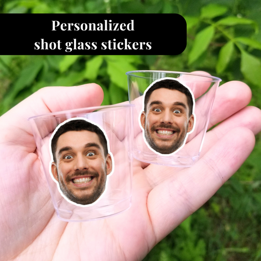 Shot Glass stickers Personalized bachelorette decorations