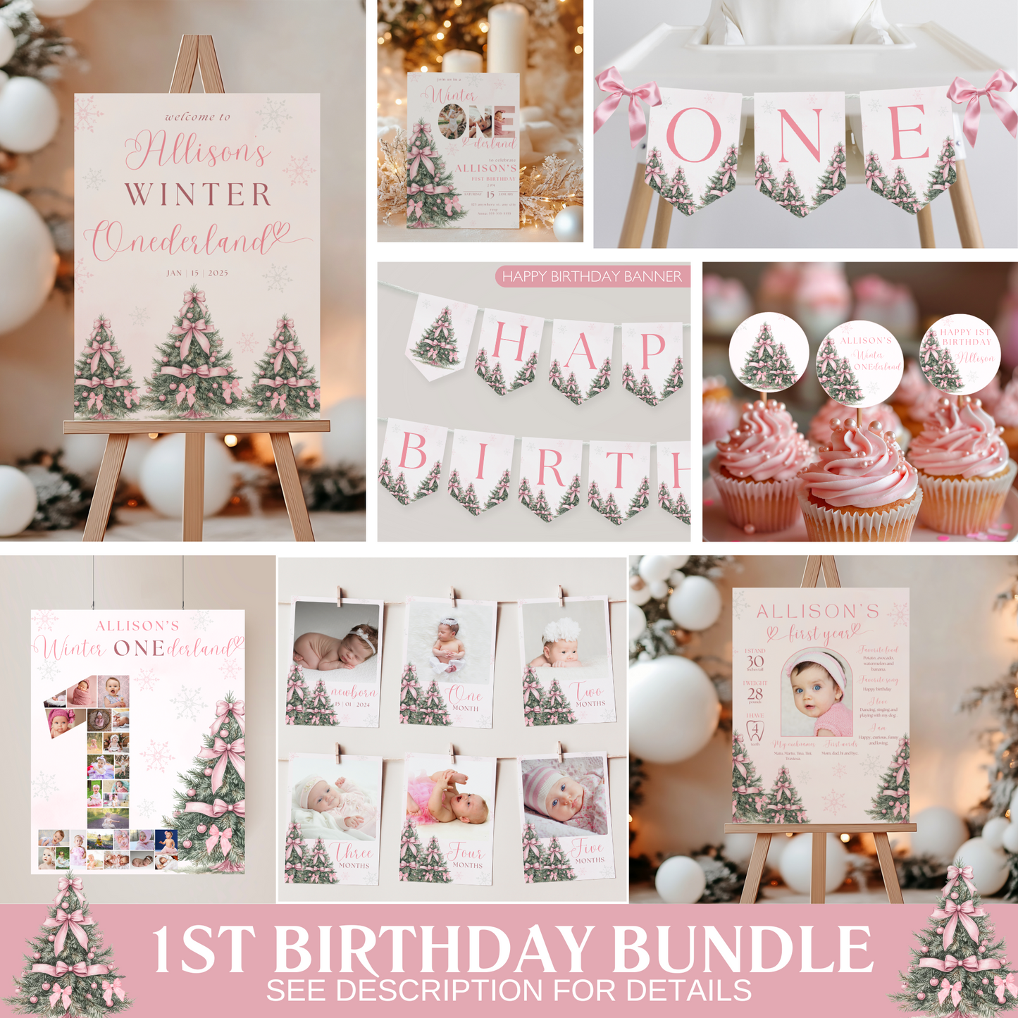 Winter ONEderland Birthday Party Bundle