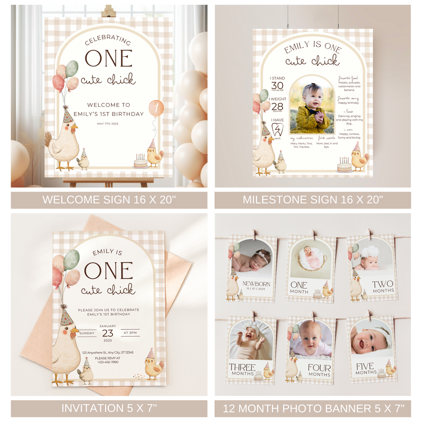 One Cute Chick Birthday Bundle