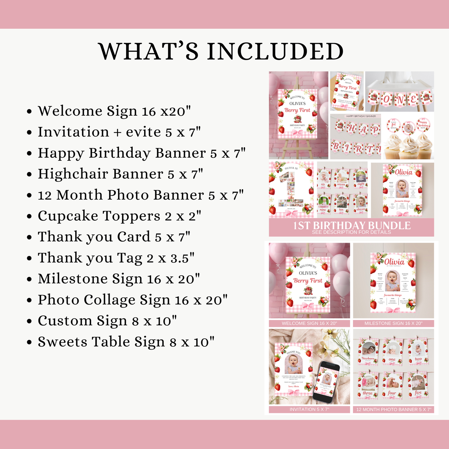 Berry First Birthday Bundle