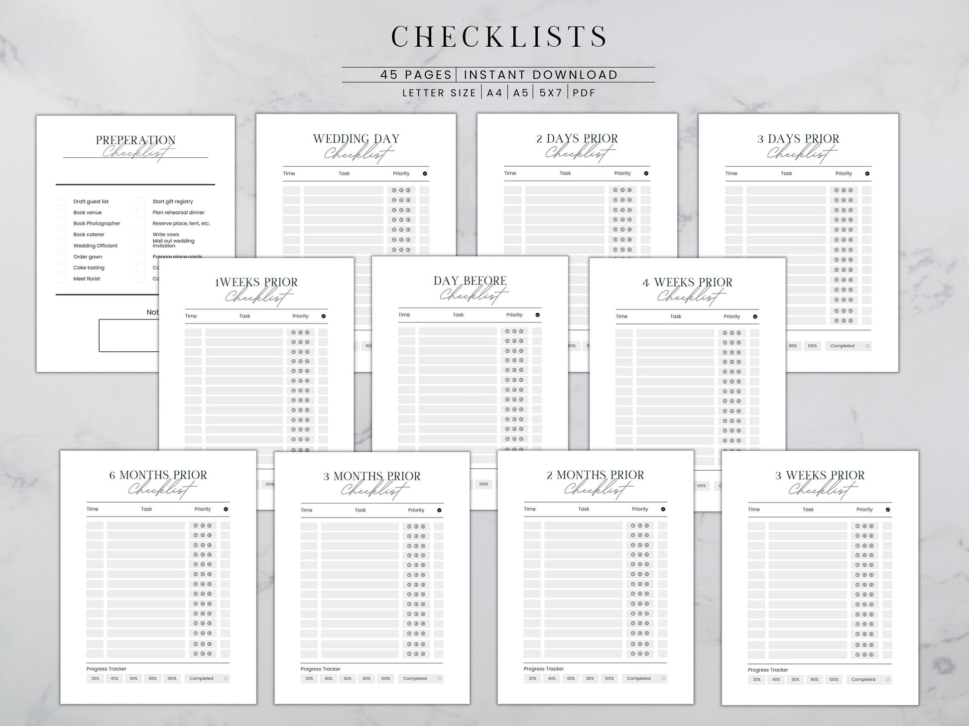 Wedding Planner Printable, Digital Wedding Planner Pages, Goodnotes, Wedding Bundle, Wedding Book, Wedding Planner PDF, letter, half, A4 ,A5