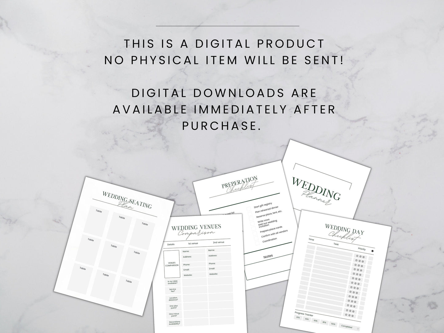 Wedding Planner Printable, Digital Wedding Planner Pages, Goodnotes, Wedding Bundle, Wedding Book, Wedding Planner PDF, letter, half, A4 ,A5