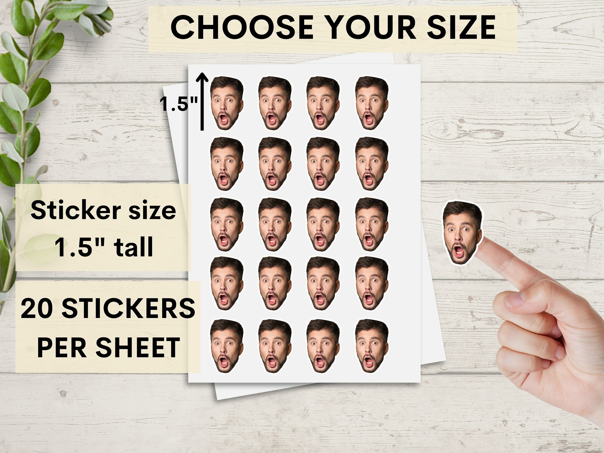 Personalized Stickers Custom Face Stickers Custom Party Favors 30th Birthday Decorations 40th Birthday Party Favors Bachelorette Party