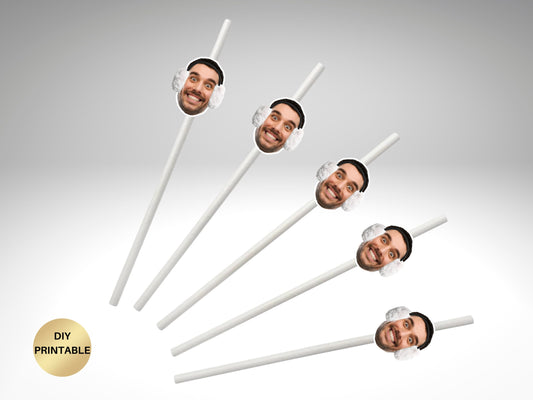 Apres Ski Bachelorette groom face straws, Snow in Love Party Banner, Winter Bachelorette Theme Apres Ski Bride Winter Engagement