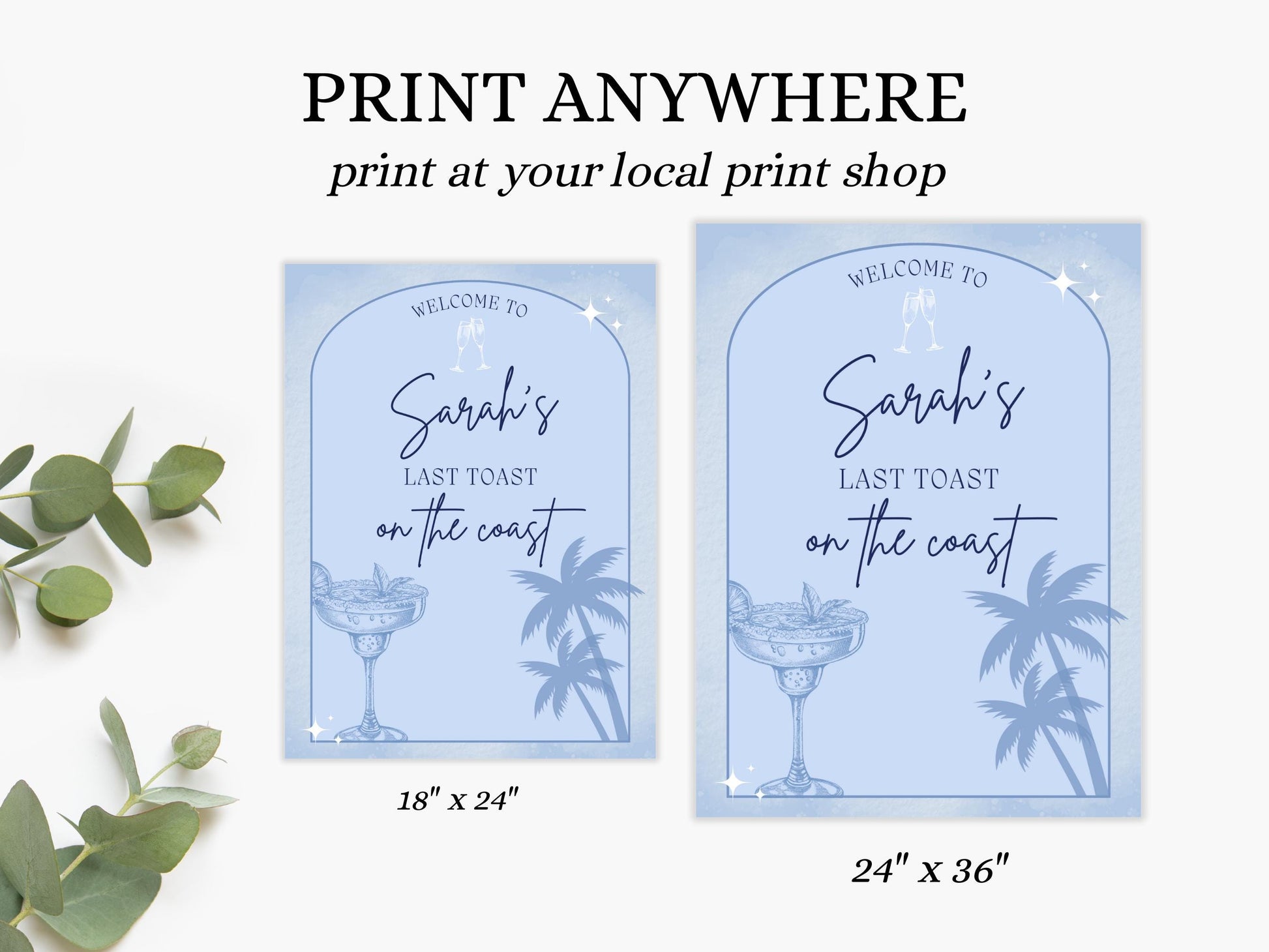 Coastal Bachelorette Welcome Sign Template Last Toast on the coast personalized decor sign Beach Bach Charleston bach Nautical Hens Party