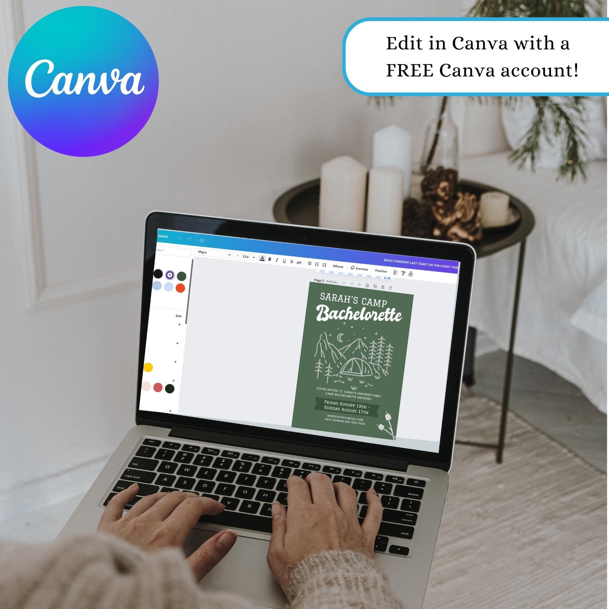 Camp Bachelorette Party Bundle Templates Camping Bachelorette Invite Last Trail Before the Veil Bachelorette Games Printable Itinerary Camp