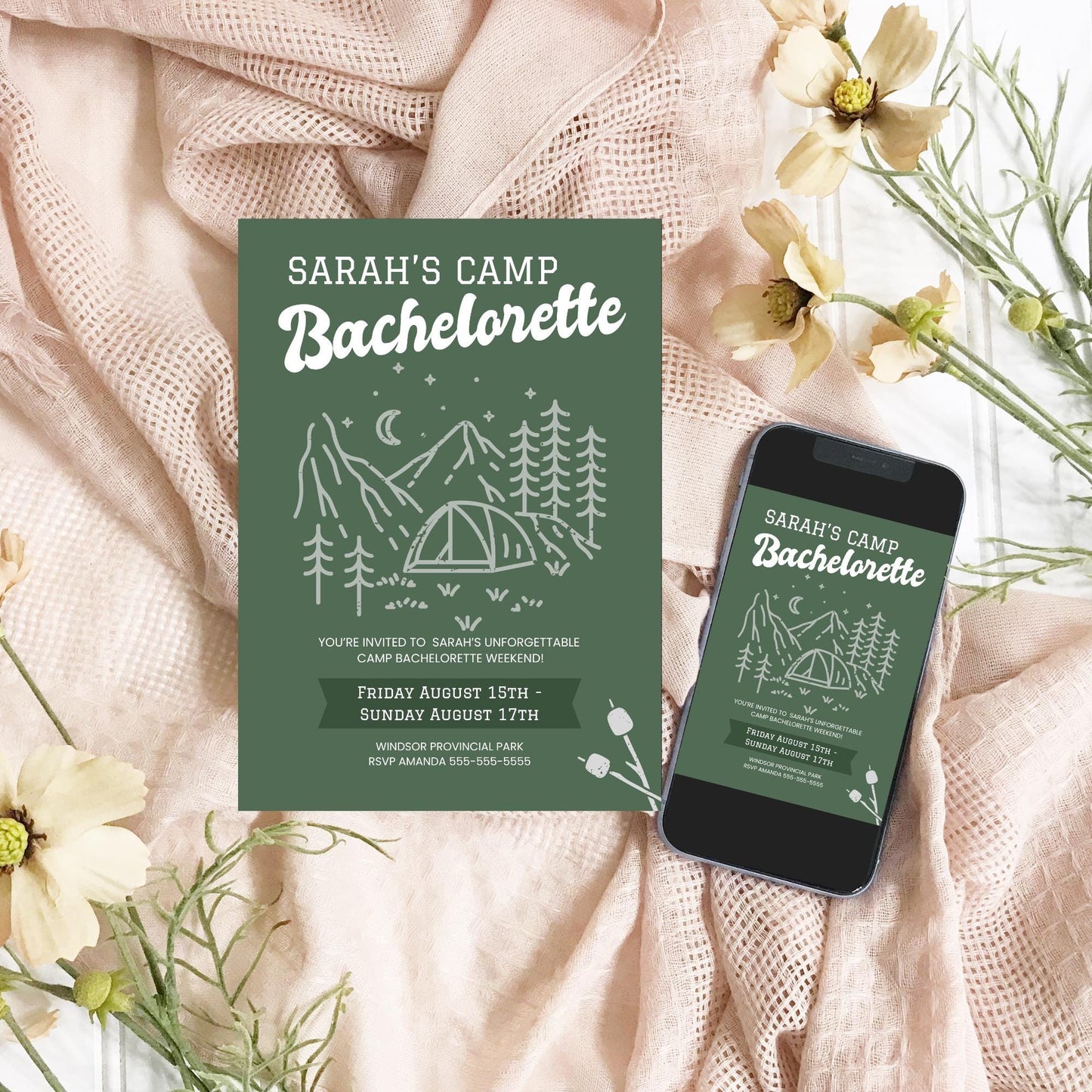 Camp Bachelorette Party Bundle Templates Camping Bachelorette Invite Last Trail Before the Veil Bachelorette Games Printable Itinerary Camp