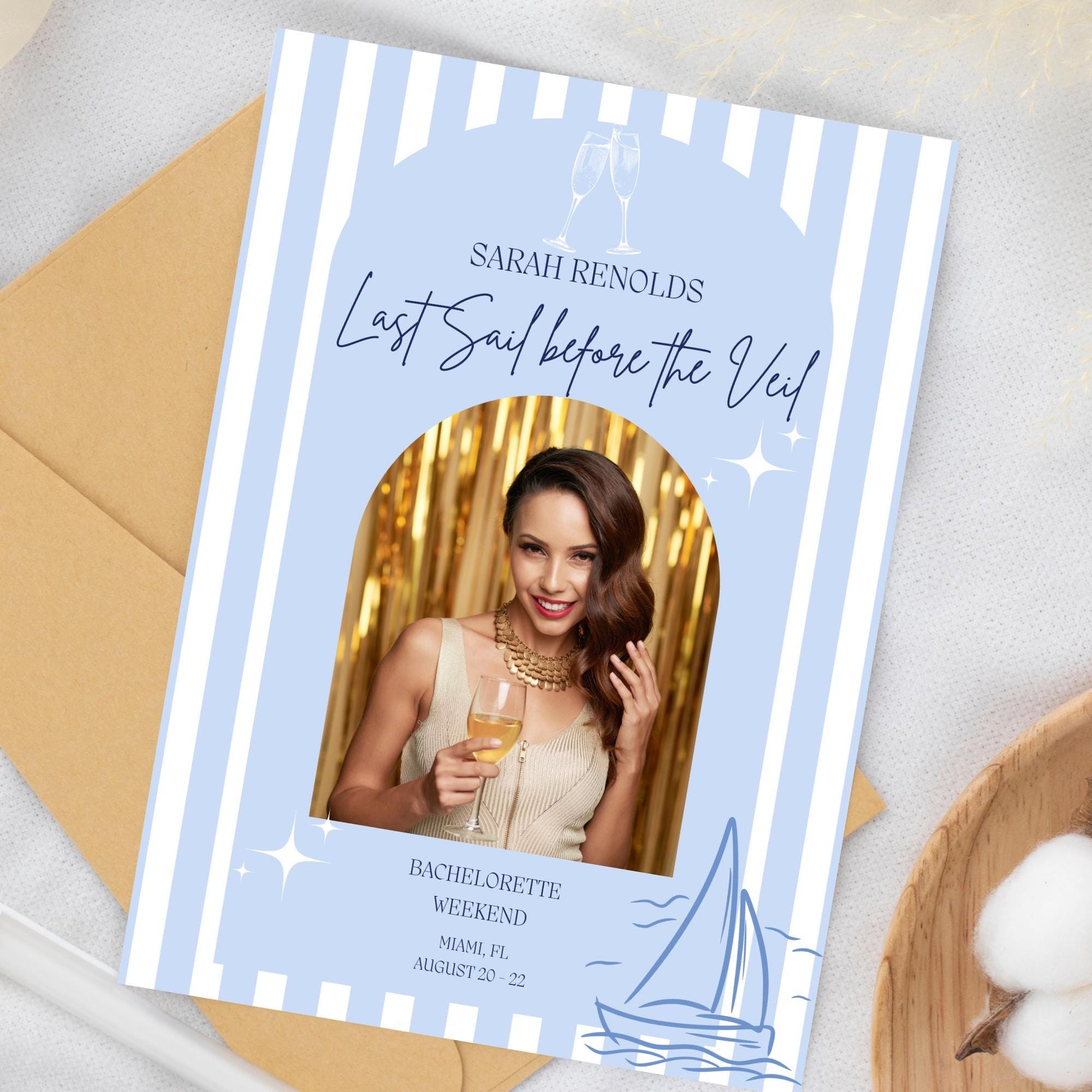 Last sail before the veil Bachelorette Party Invitation Coastal Bachelorette Printable Bridal Party Itinerary Games sailing Beach bach