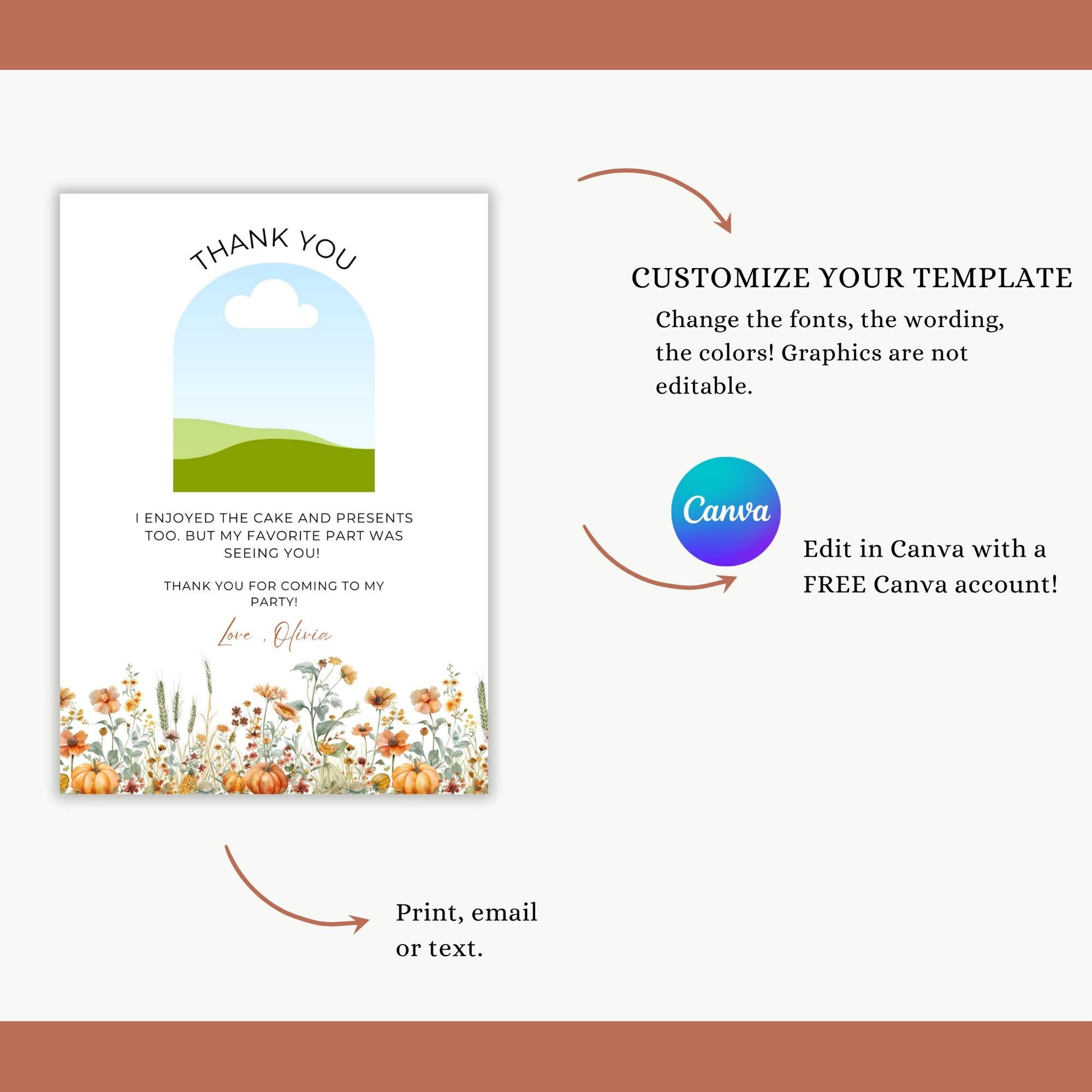 A Little Pumpkin Is Turning One Thank you card Little Pumpkin Birthday Pumpkin 1st Birthday Fall Birthday evite Girl Thanksgiving Party