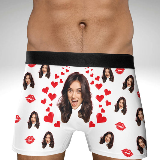 Personalized Boxers Custom Face Underwear Face Boxer Briefs Funny Underwear With Face Gifts for Husband Boyfriend Groom Dad Birthday Gift