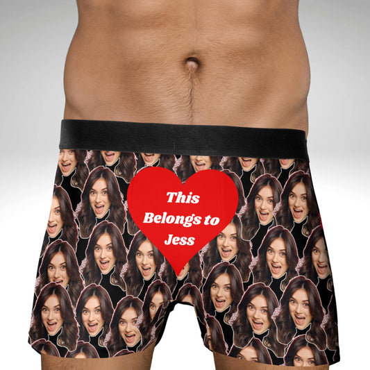 Personalized Photo Gift for Boyfriend Husband Custom Boxer Briefs Face Underwear Custom Men underwear Groom Boxers Birthday Gift for Him