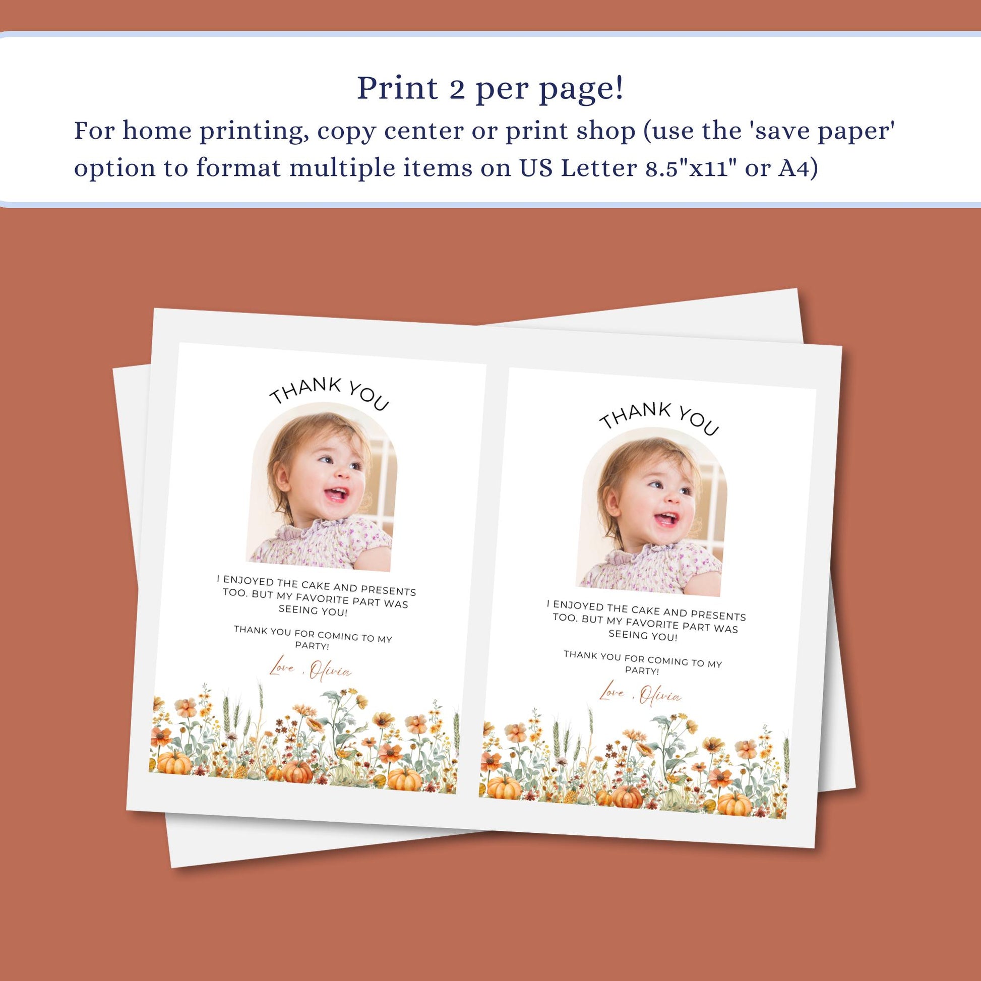 A Little Pumpkin Is Turning One Thank you card Little Pumpkin Birthday Pumpkin 1st Birthday Fall Birthday evite Girl Thanksgiving Party