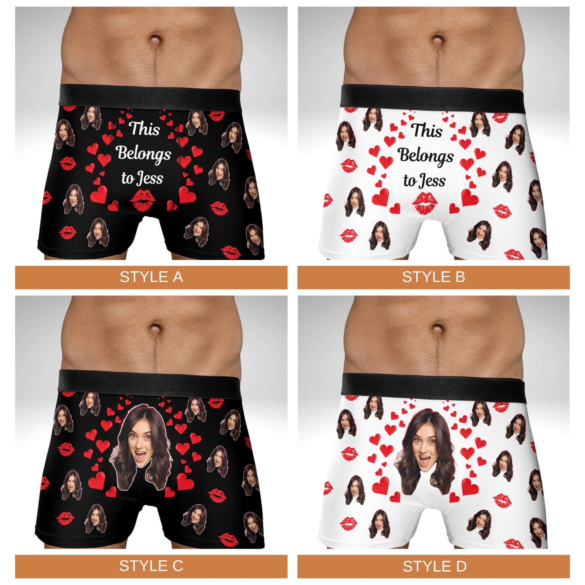 Personalized Boxers Custom Face Underwear Face Boxer Briefs Funny Underwear With Face Gifts for Husband Boyfriend Groom Dad Birthday Gift