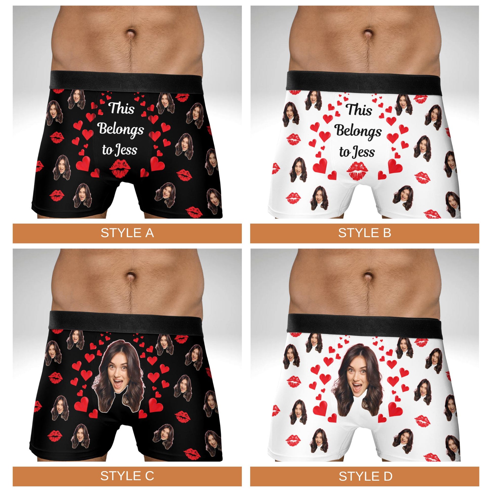Personalized Photo Gift for Boyfriend Husband Custom Boxer Briefs Face Underwear Custom Men underwear Groom Boxers Birthday Gift for Him