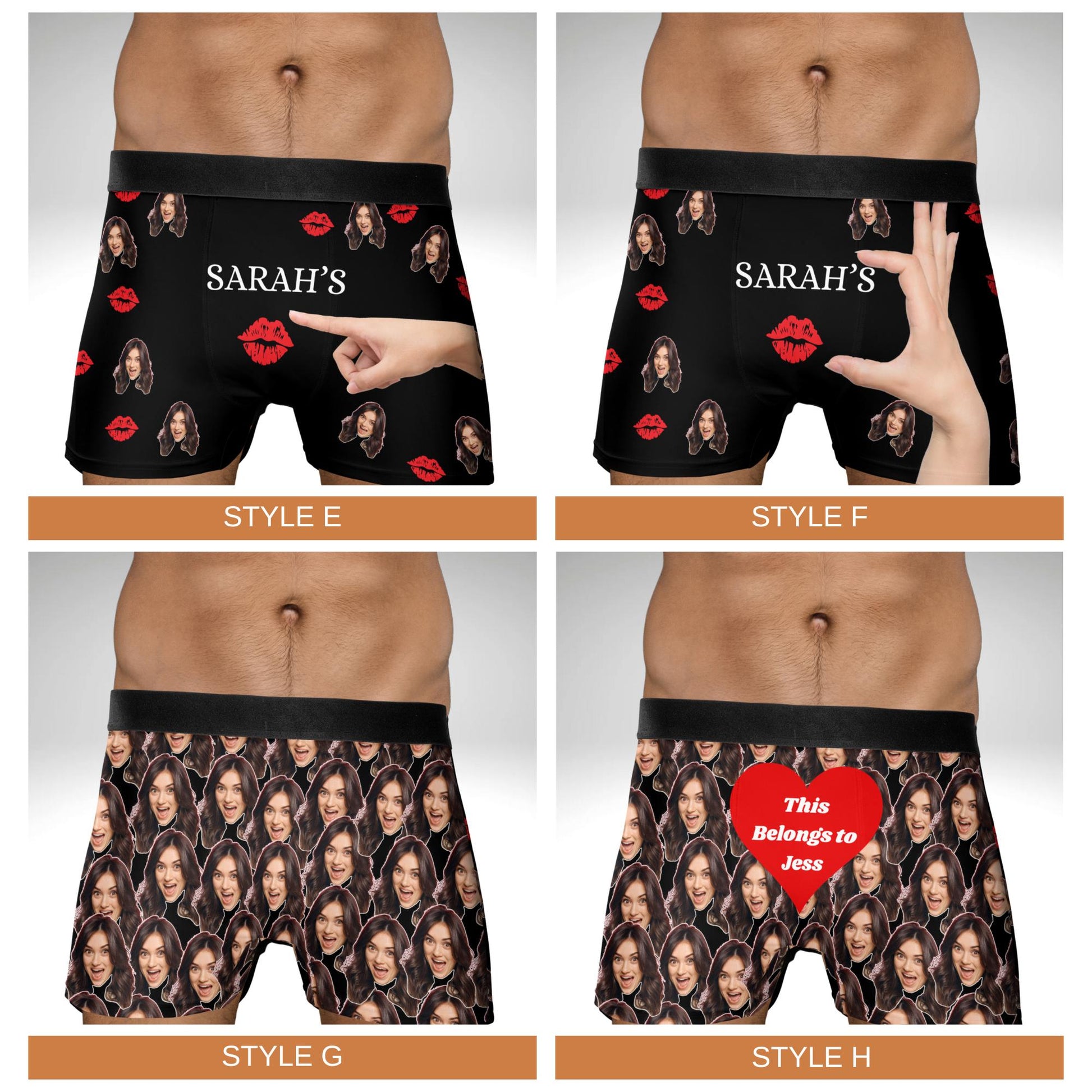 Personalized Photo Gift for Boyfriend Husband Custom Boxer Briefs Face Underwear Custom Men underwear Groom Boxers Birthday Gift for Him