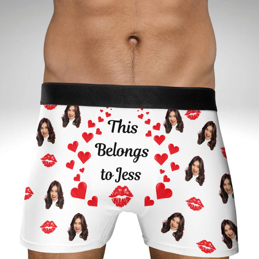 Personalized Boxers Custom Face Underwear Face Boxer Briefs Funny Underwear With Face Gifts for Husband Boyfriend Groom Dad Birthday Gift