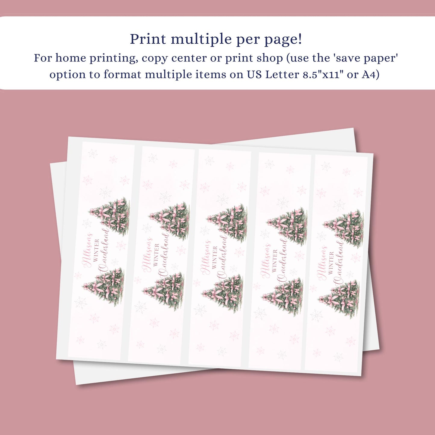 Winter ONEderland First Birthday Bottle Label Snow much fun to be One Water Labels Pink Bow Girls 1st Birthday Drink Label Template