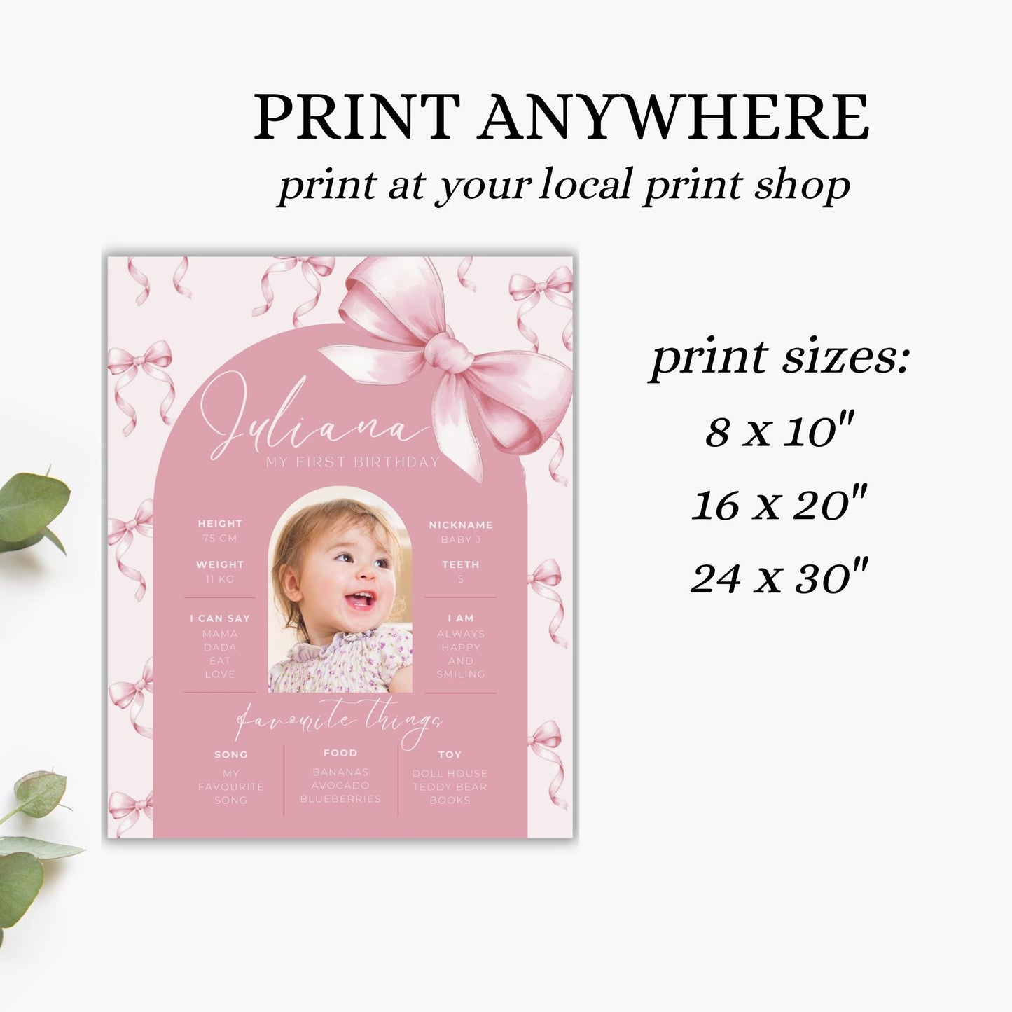 Pink Bow First Birthday Milestone Sign Girls just wanna be One My first Year sign Coquette Aesthetic Bday Welcome Sign Baby 1st decoration