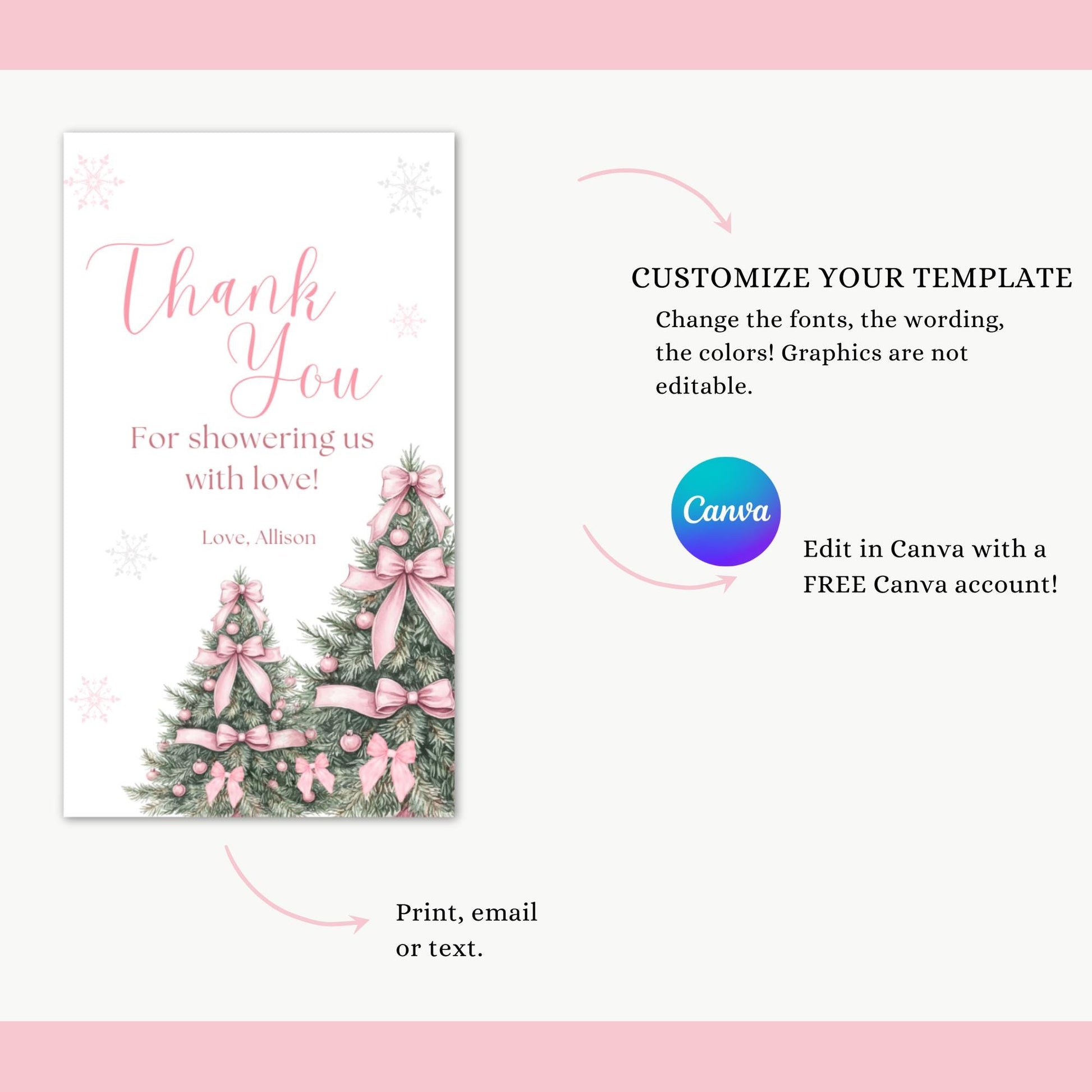 Pink Winter Wonderland Baby Shower Favor Tag Baby its cold Outside Baby Shower Gift Tag Snowflake Tags Pink Bow Girl Baby Shower Printable