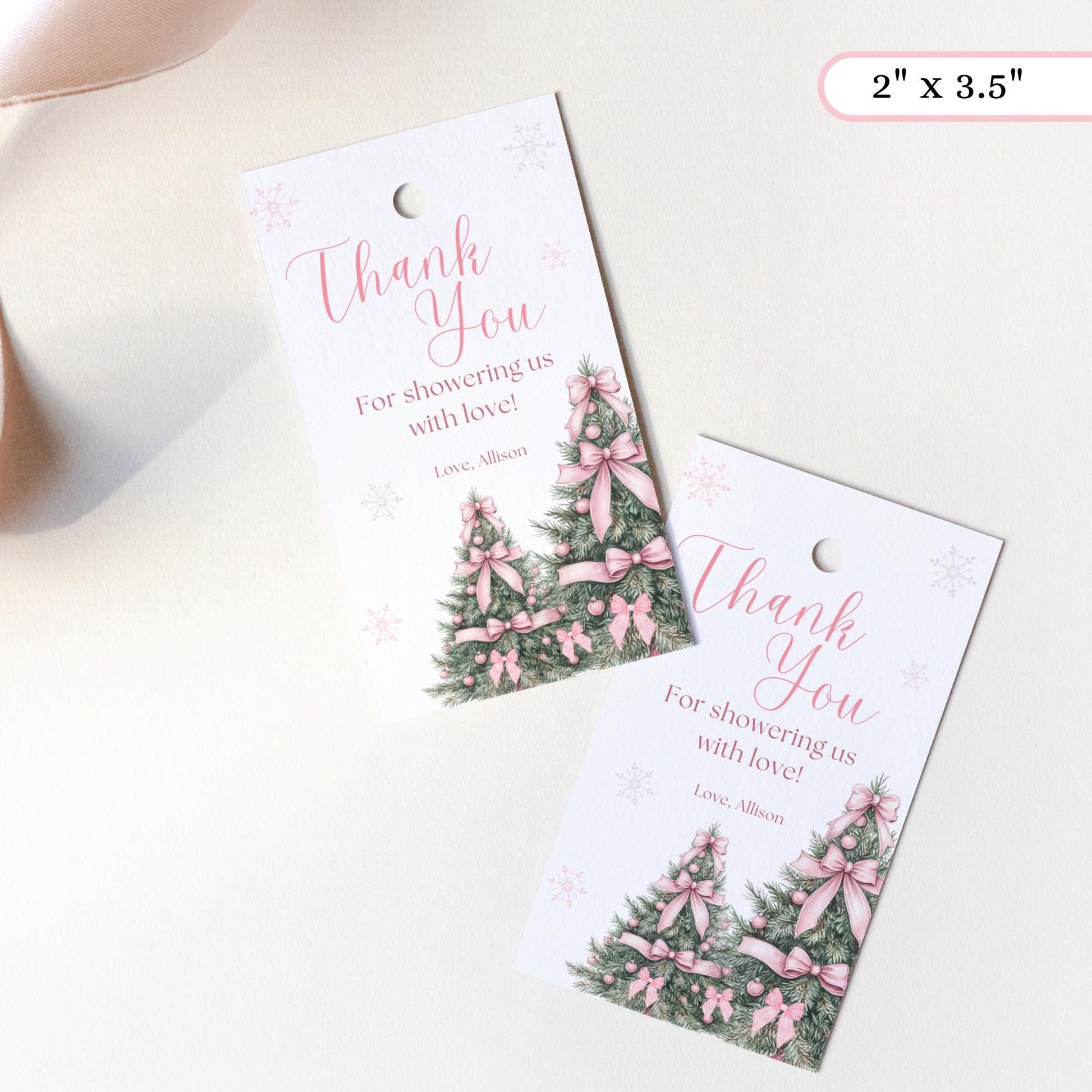 Pink Winter Wonderland Baby Shower Favor Tag Baby its cold Outside Baby Shower Gift Tag Snowflake Tags Pink Bow Girl Baby Shower Printable