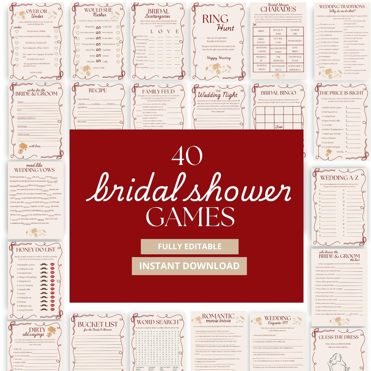 Fresh Off The Market Bridal Shower Games Bundle Farmers Market Bridal Shower Games Let Love Grow Editable Template Bridal Brunch wedding