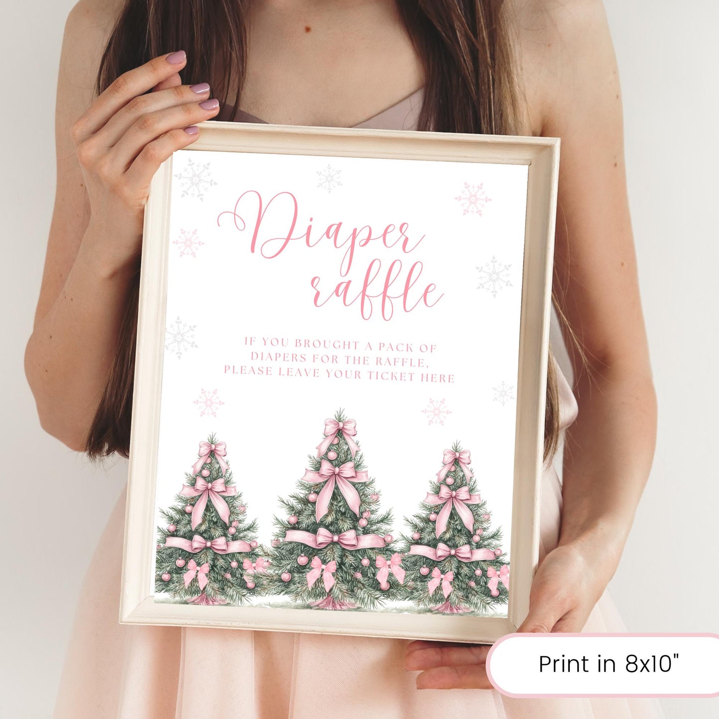 Baby its Cold Outside Baby Shower Sign Bundle Pink Winter Baby Shower Table Sign Snowflake Shower decor Girl Baby Shower Editable template