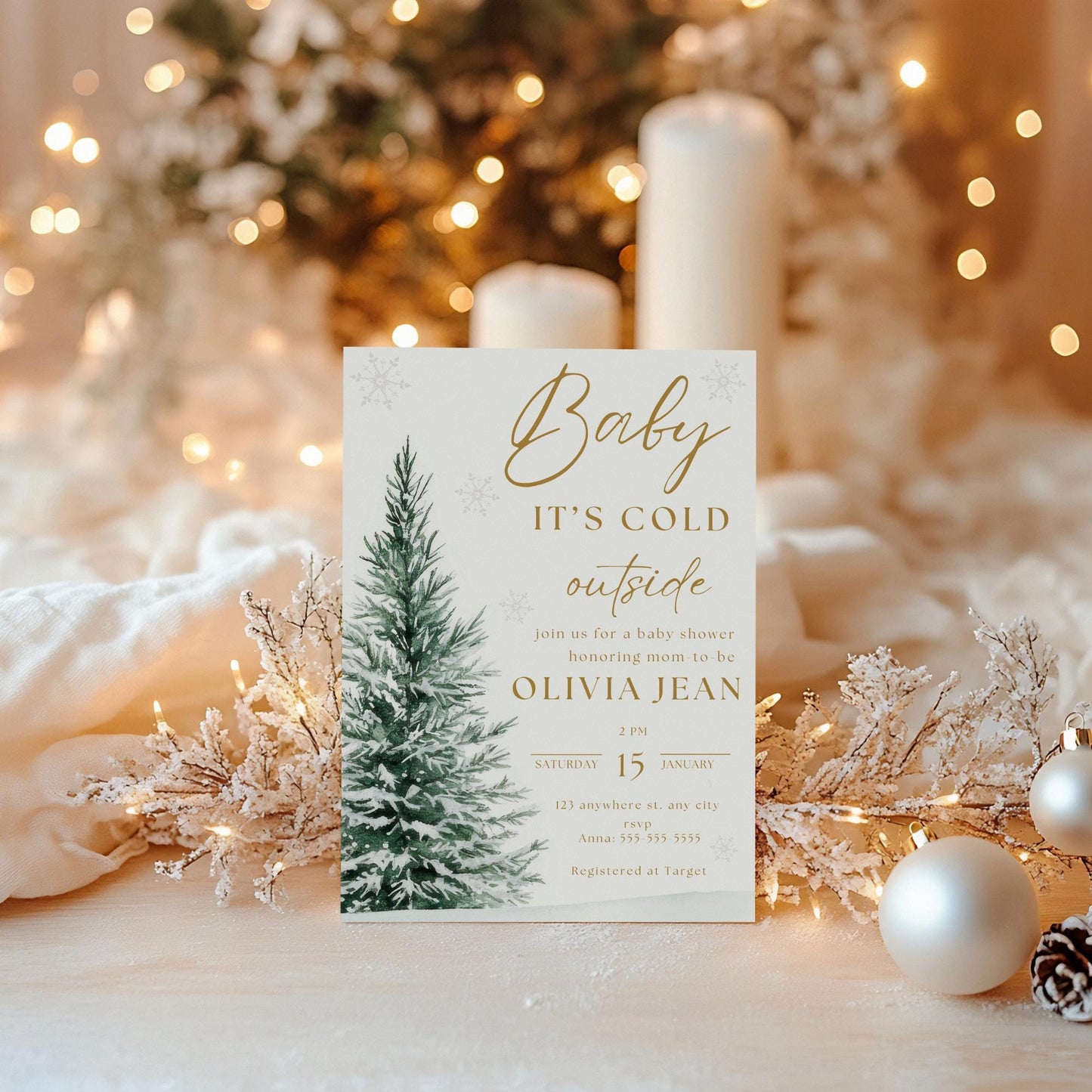 Christmas Baby Shower Bundle, Baby it's Cold Outside Baby Bundle, Winter Baby Shower Bundle, Winter Wonderland Baby Shower, Holiday, Xmas