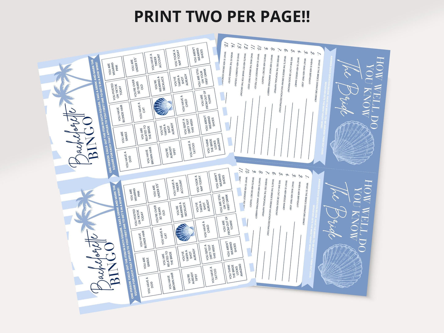 Last Toast on the Coast Bachelorette Party Games Coastal Bachelorette Printable Bridal Party Party Games Coastal Cowgirl Beach bach