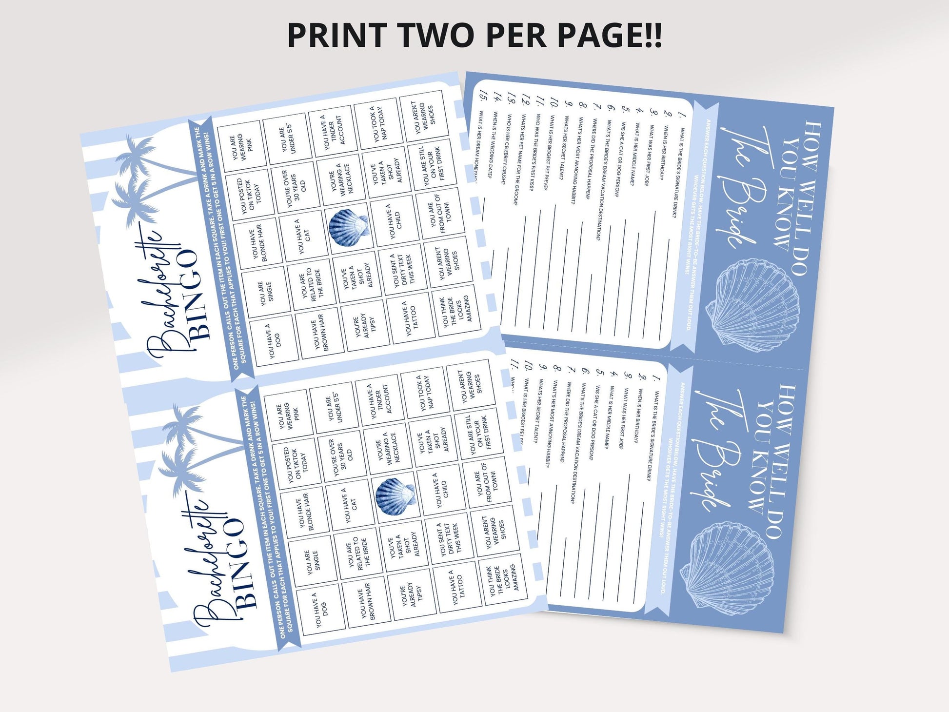 Last Toast on the Coast Bachelorette Party Games Coastal Bachelorette Printable Bridal Party Party Games Coastal Cowgirl Beach bach